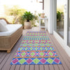 Piper Looms Chantille Bohemian ACN726 Blush Machine Washable Area Rug Runner Outdoor Lifestyle Image Feature