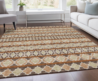 Piper Looms Chantille Bohemian ACN726 Chocolate Machine Washable Area Rug Lifestyle Image Feature