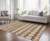 Piper Looms Chantille Bohemian ACN726 Chocolate Machine Washable Area Rug Lifestyle Image Feature