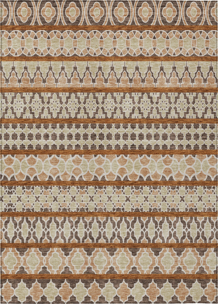 Piper Looms Chantille Bohemian ACN726 Chocolate Machine Washable Area Rug main image
