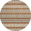 Piper Looms Chantille Bohemian ACN726 Chocolate Machine Washable Area Rug Round Main Image
