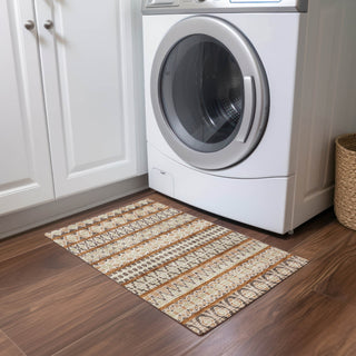 Piper Looms Chantille Bohemian ACN726 Chocolate Machine Washable Area Rug Scatter Lifestyle Image Feature