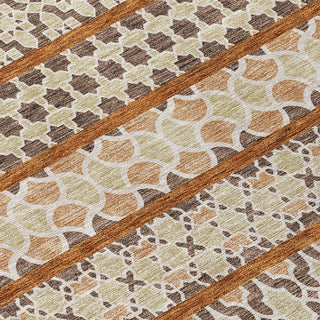 Piper Looms Chantille Bohemian ACN726 Chocolate Machine Washable Area Rug Swatch Image
