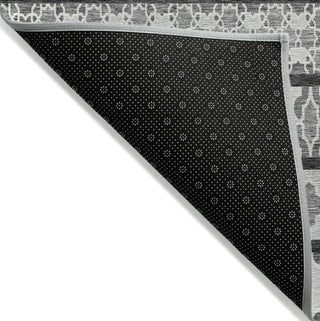 Piper Looms Chantille Bohemian ACN726 Gray Machine Washable Area Rug Backing Image