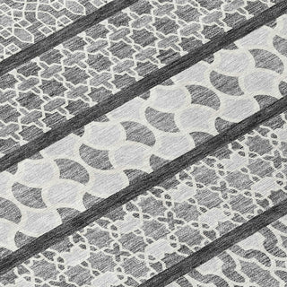 Piper Looms Chantille Bohemian ACN726 Gray Machine Washable Area Rug Swatch Image