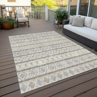 Piper Looms Chantille Bohemian ACN726 Ivory Machine Washable Area Rug Outdoor Lifestyle Image Feature