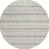 Piper Looms Chantille Bohemian ACN726 Ivory Machine Washable Area Rug Round Main Image
