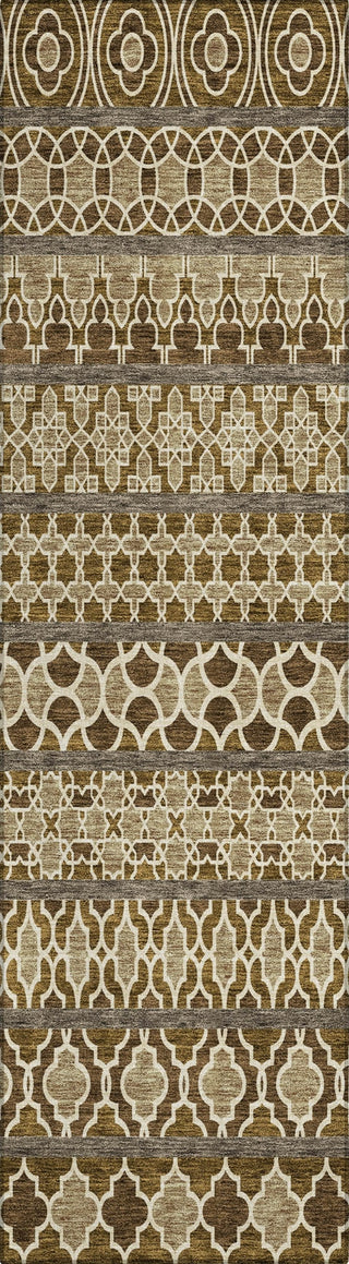 Piper Looms Chantille Bohemian ACN726 Mocha Machine Washable Area Rug Runner Main Image