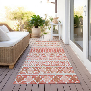Piper Looms Chantille Bohemian ACN726 Salmon Machine Washable Area Rug Runner Outdoor Lifestyle Image Feature