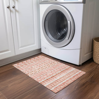 Piper Looms Chantille Bohemian ACN726 Salmon Machine Washable Area Rug Scatter Lifestyle Image Feature
