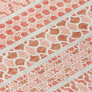 Piper Looms Chantille Bohemian ACN726 Salmon Machine Washable Area Rug Swatch Image