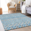 Piper Looms Chantille Bohemian ACN726 Sky Machine Washable Area Rug Lifestyle Image Feature