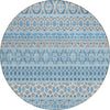 Piper Looms Chantille Bohemian ACN726 Sky Machine Washable Area Rug Round Main Image