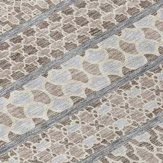 Piper Looms Chantille Bohemian ACN726 Taupe Machine Washable Area Rug Swatch Image