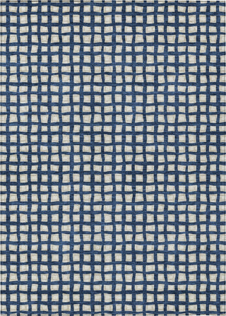 Piper Looms Chantille Geometric ACN727 Blue Machine Washable Area Rug main image