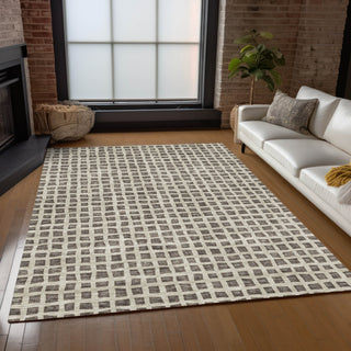 Piper Looms Chantille Geometric ACN727 Brown Machine Washable Area Rug Lifestyle Image Feature