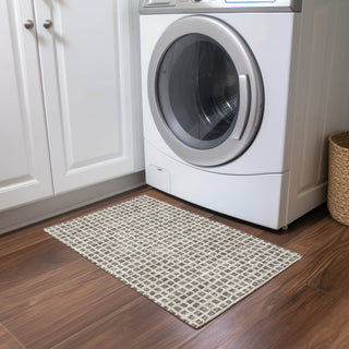 Piper Looms Chantille Geometric ACN727 Brown Machine Washable Area Rug Scatter Lifestyle Image Feature