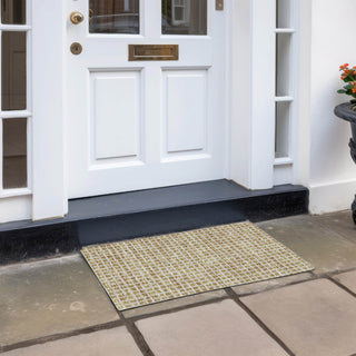 Piper Looms Chantille Geometric ACN727 Gold Machine Washable Area Rug Scatter Outdoor Lifestyle Image Feature