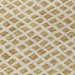 Piper Looms Chantille Geometric ACN727 Gold Machine Washable Area Rug Swatch Image