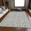 Piper Looms Chantille Geometric ACN727 Gray Machine Washable Area Rug Lifestyle Image Feature