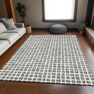 Piper Looms Chantille Geometric ACN727 Gray Machine Washable Area Rug Lifestyle Image Feature