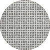 Piper Looms Chantille Geometric ACN727 Gray Machine Washable Area Rug Round Main Image