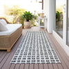 Piper Looms Chantille Geometric ACN727 Gray Machine Washable Area Rug Runner Outdoor Lifestyle Image Feature