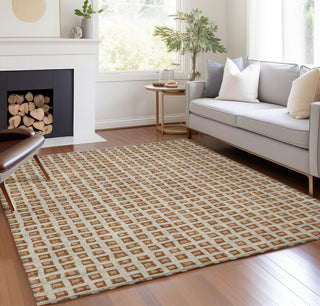 Piper Looms Chantille Geometric ACN727 Paprika Machine Washable Area Rug Lifestyle Image Feature