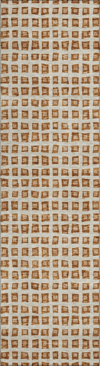 Piper Looms Chantille Geometric ACN727 Paprika Machine Washable Area Rug Runner Main Image