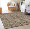 Piper Looms Chantille Circles ACN728 Brown Machine Washable Area Rug Lifestyle Image Feature