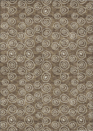 Piper Looms Chantille Circles ACN728 Brown Machine Washable Area Rug main image
