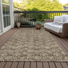 Piper Looms Chantille Circles ACN728 Brown Machine Washable Area Rug Outdoor Lifestyle Image Feature