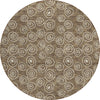 Piper Looms Chantille Circles ACN728 Brown Machine Washable Area Rug Round Main Image