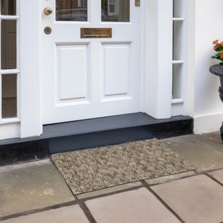 Piper Looms Chantille Circles ACN728 Brown Machine Washable Area Rug Scatter Outdoor Lifestyle Image Feature