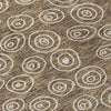 Piper Looms Chantille Circles ACN728 Brown Machine Washable Area Rug Swatch Image