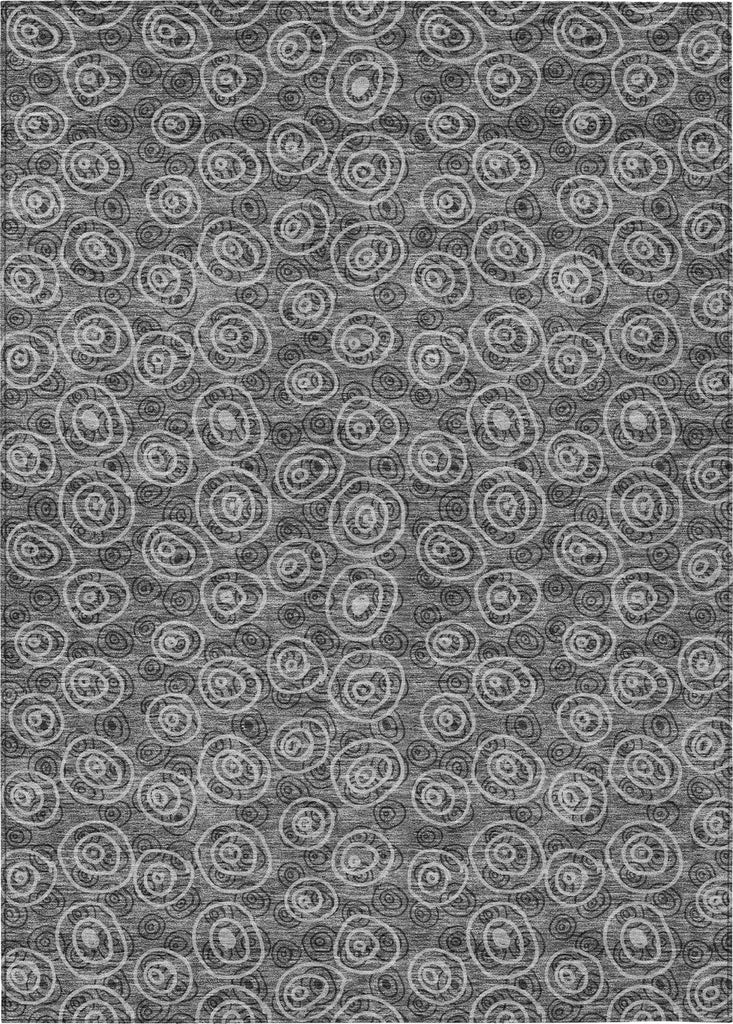 Piper Looms Chantille Circles ACN728 Gray Machine Washable Area Rug main image
