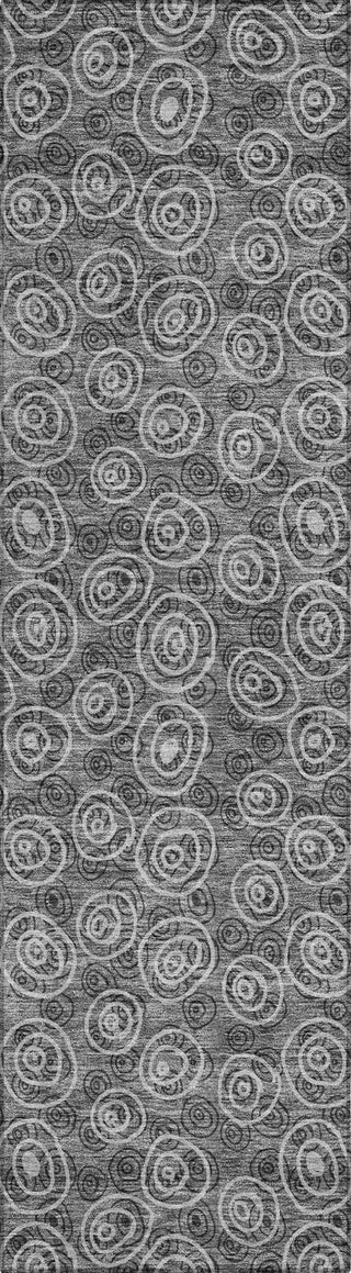 Piper Looms Chantille Circles ACN728 Gray Machine Washable Area Rug Runner Main Image