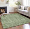 Piper Looms Chantille Circles ACN728 Green Machine Washable Area Rug Lifestyle Image Feature