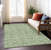 Piper Looms Chantille Circles ACN728 Green Machine Washable Area Rug Lifestyle Image Feature