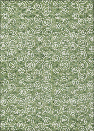 Piper Looms Chantille Circles ACN728 Green Machine Washable Area Rug main image