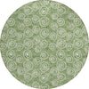 Piper Looms Chantille Circles ACN728 Green Machine Washable Area Rug Round Main Image