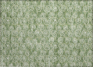 Piper Looms Chantille Circles ACN728 Green Machine Washable Area Rug Scatter Main Image