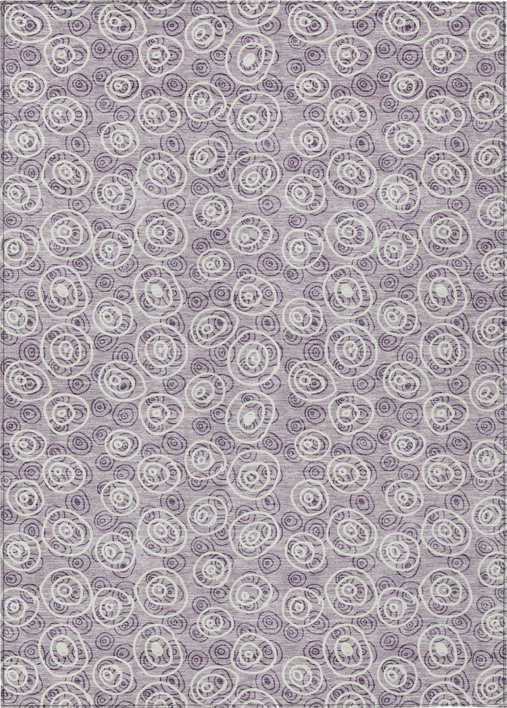 Piper Looms Chantille Circles ACN728 Lavender Machine Washable Area Rug main image