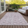 Piper Looms Chantille Circles ACN728 Lavender Machine Washable Area Rug Outdoor Lifestyle Image Feature