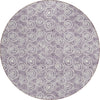 Piper Looms Chantille Circles ACN728 Lavender Machine Washable Area Rug Round Main Image
