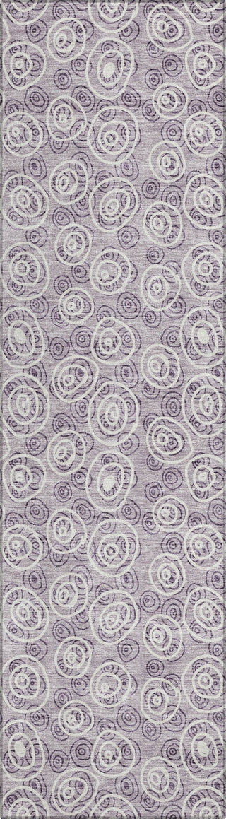 Piper Looms Chantille Circles ACN728 Lavender Machine Washable Area Rug Runner Main Image