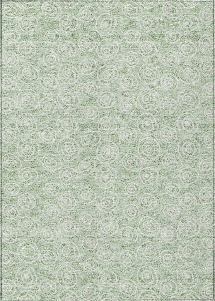 Piper Looms Chantille Circles ACN728 Mint Machine Washable Area Rug main image