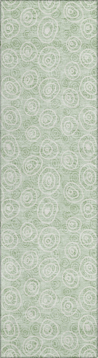 Piper Looms Chantille Circles ACN728 Mint Machine Washable Area Rug Runner Main Image