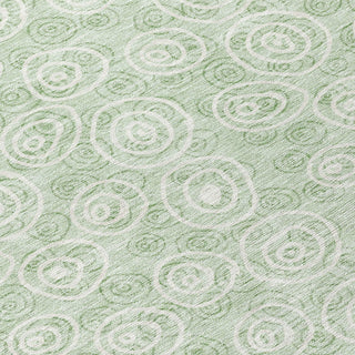 Piper Looms Chantille Circles ACN728 Mint Machine Washable Area Rug Swatch Image