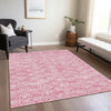 Piper Looms Chantille Circles ACN728 Pink Machine Washable Area Rug Lifestyle Image Feature